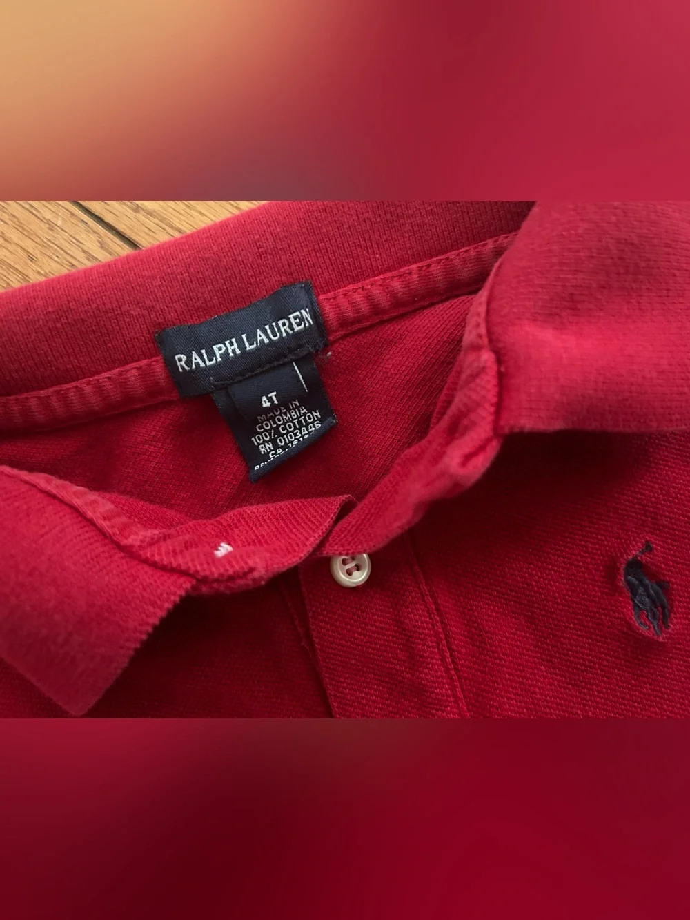 Ralph Lauren Boys Red Long Sleeve Polo Shirt - Size 4T